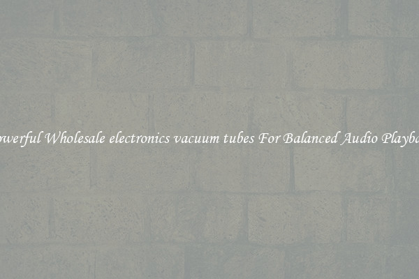 Powerful Wholesale electronics vacuum tubes For Balanced Audio Playback