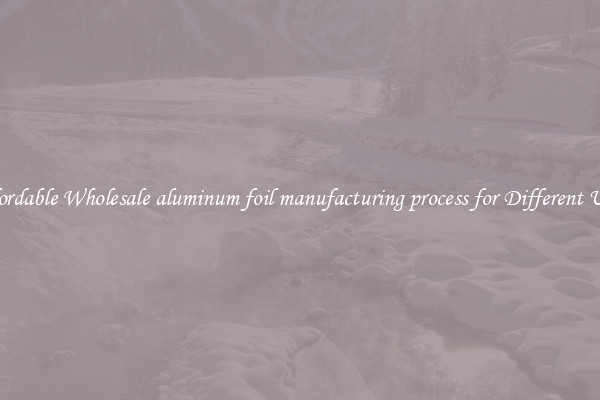 Affordable Wholesale aluminum foil manufacturing process for Different Uses 