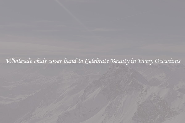 Wholesale chair cover band to Celebrate Beauty in Every Occasions