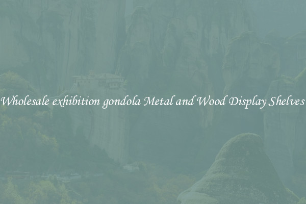 Wholesale exhibition gondola Metal and Wood Display Shelves 