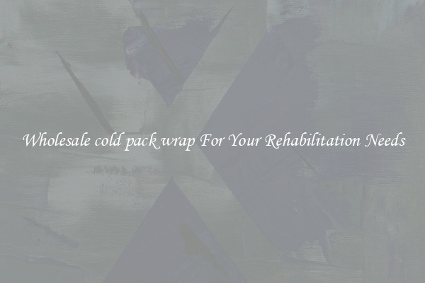 Wholesale cold pack wrap For Your Rehabilitation Needs