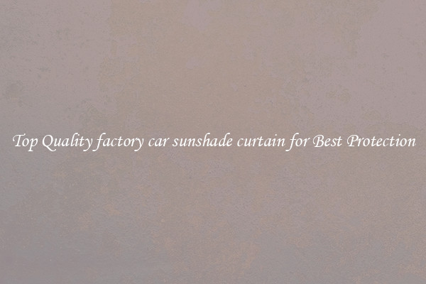 Top Quality factory car sunshade curtain for Best Protection
