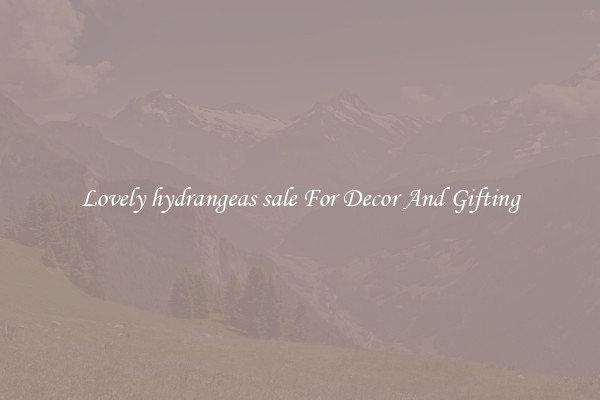 Lovely hydrangeas sale For Decor And Gifting