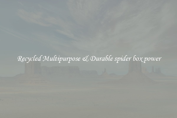 Recycled Multipurpose & Durable spider box power